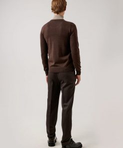 J.Lindeberg Lyle Merino Crew Umber Brown