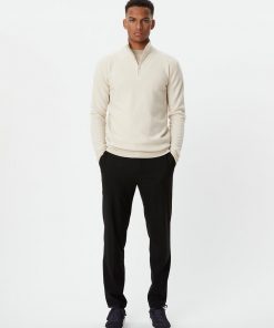 Edgar Half Zip Wool Knit Ivory