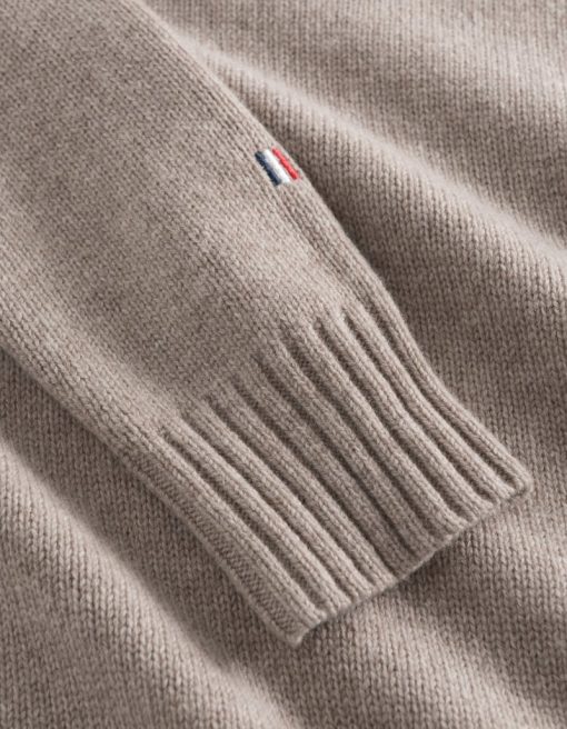 Les Deux Grant Turtleneck Wool Knit Dark Sand
