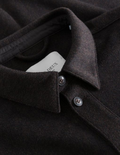 Les Deux Jason Wool Hybrid Jacket Dark Brown