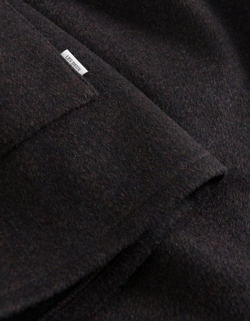 Les Deux Jason Wool Hybrid Jacket Dark Brown
