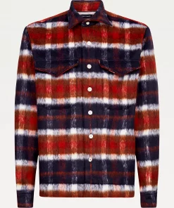 Tommy Hilfiger Shadow Check Overshirt Desert Sky Multi