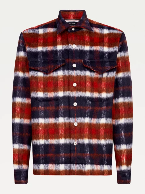 Tommy Hilfiger Shadow Check Overshirt Desert Sky Multi