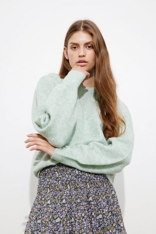 Envii Enbirke Knit Light Green Melange