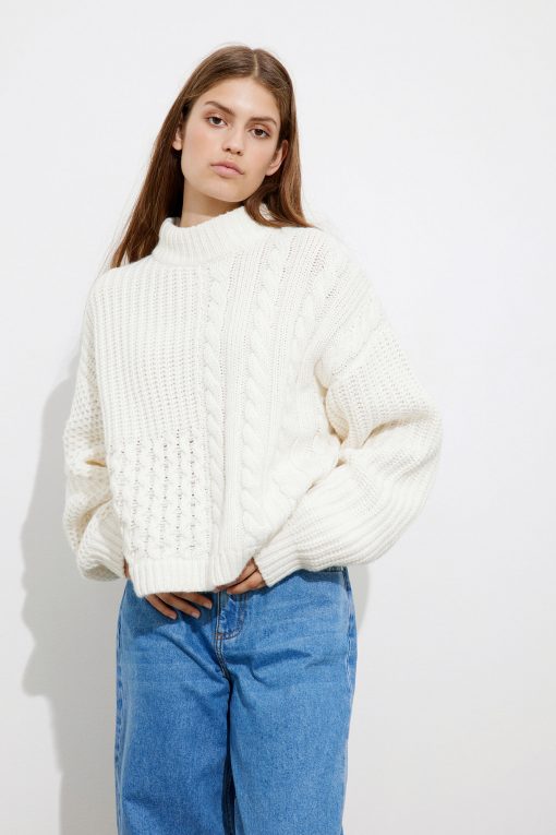 Envii Enblanca T-Neck Knit Gardenia