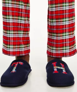 Tommy Hilfiger Pyjama + Slippers Set Des Sky/Hilfiger Plaid