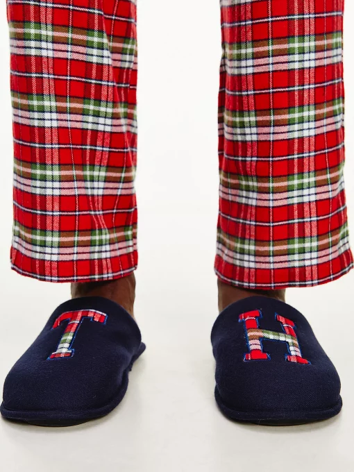 Tommy Hilfiger Pyjama + Slippers Set Des Sky/Hilfiger Plaid