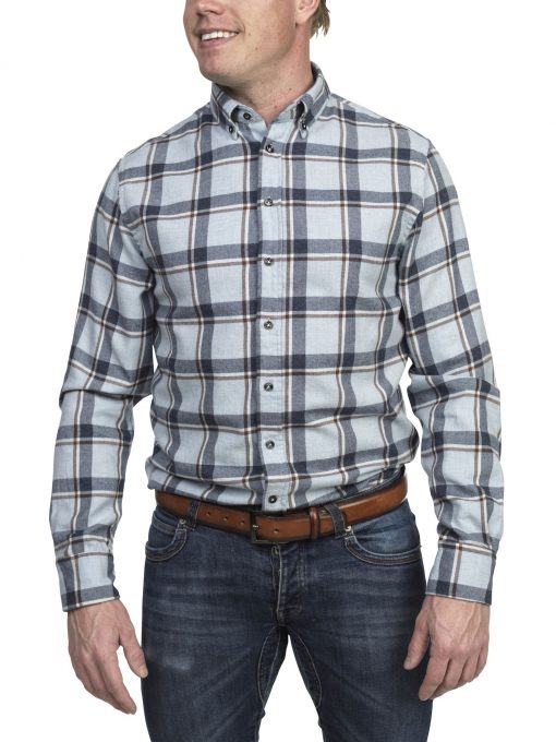 Hansen & Jacob Melton Big Square Shirt Blue