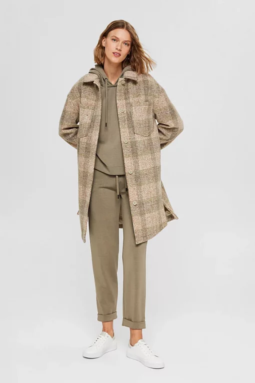 Esprit Check Shirt Jacket Ice
