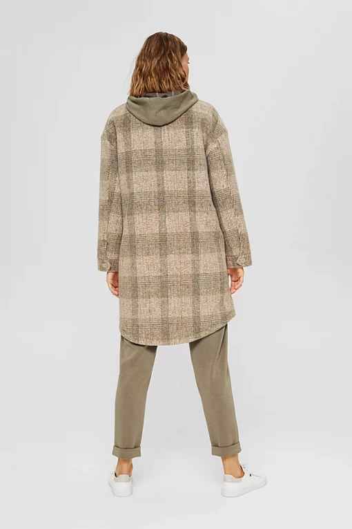 Esprit Check Shirt Jacket Ice