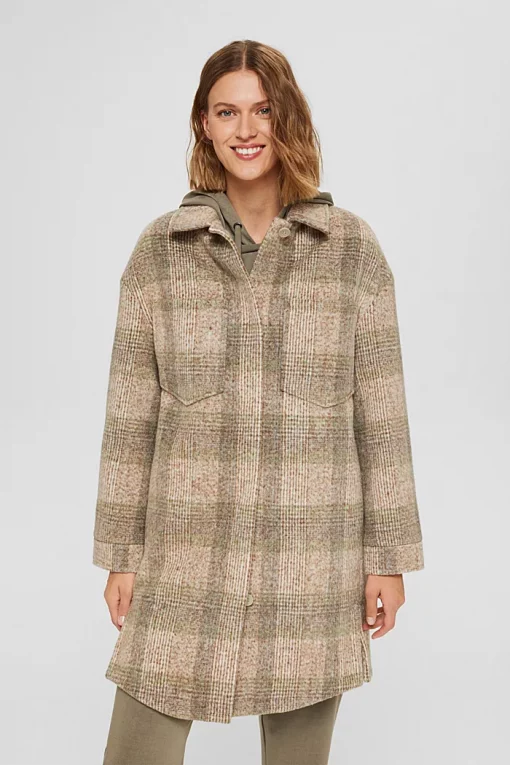 Esprit Check Shirt Jacket Ice