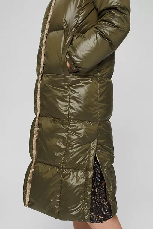 Esprit Long Down Coat Dark Khaki