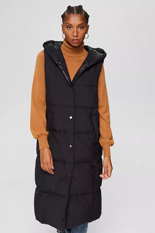 Esprit Long Down Vest Black