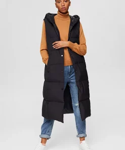 Esprit Long Down Vest Black