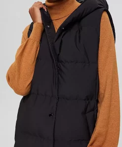 Esprit Long Down Vest Black