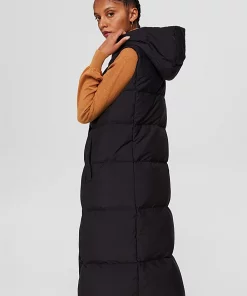 Esprit Long Down Vest Black