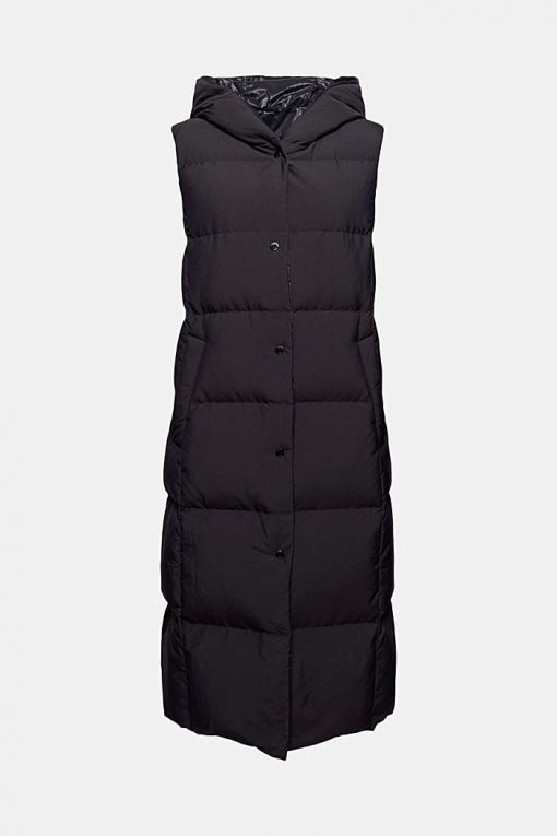 Esprit Long Down Vest Black