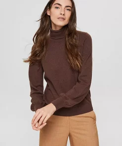 Esprit Polo Sweater Dark Brown