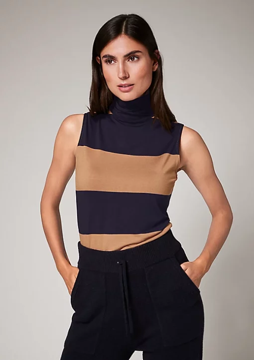 Comma, Polo Neck Top Cinnamon