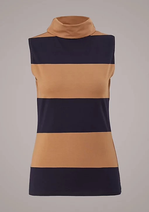 Comma, Polo Neck Top Cinnamon