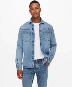 Only & Sons Lucas Life Denim Shirt Blue Denim