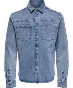 Only & Sons Lucas Life Denim Shirt Blue Denim