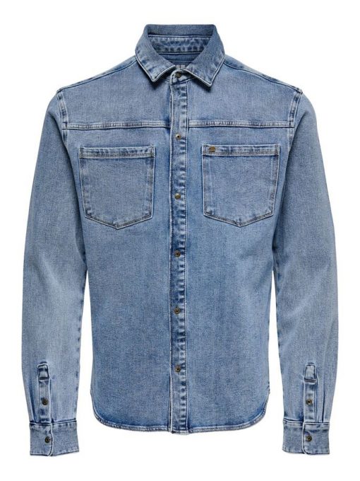 Only & Sons Lucas Life Denim Shirt Blue Denim
