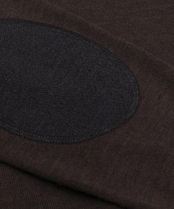 Stenströms Merino V-neck Elbow Patch Brown