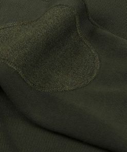 Stenströms Merino V-neck Elbow Patch Dark Green