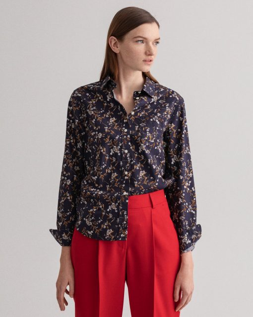 Gant Woman Rose Shirt Evening Blue
