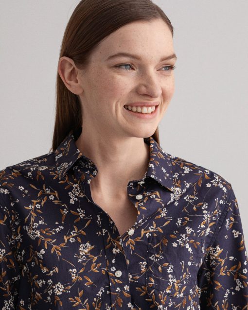 Gant Woman Rose Shirt Evening Blue