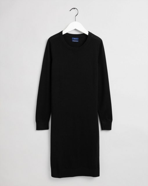 Gant Woman Merino Wool Dress Black