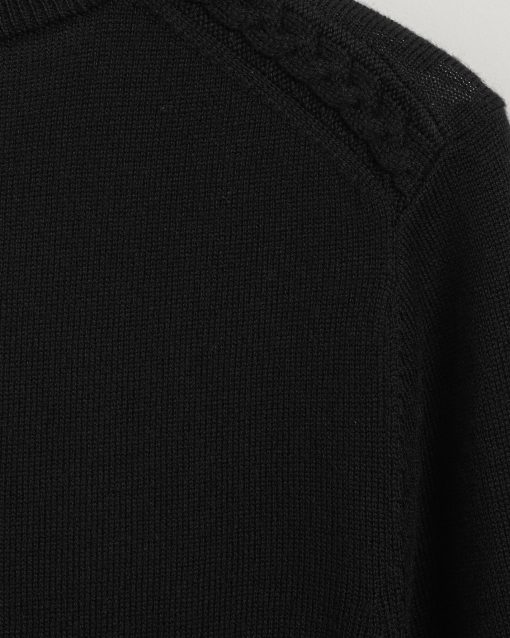 Gant Woman Merino Wool Dress Black