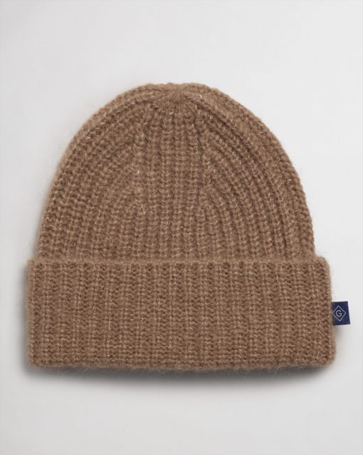 Gant Woman Mohair Beanie Warm Khaki