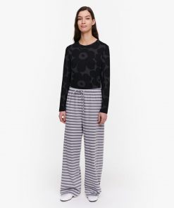 Marimekko Hiljainen Tasaraita Pants Grey