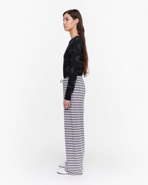 Marimekko Hiljainen Tasaraita Pants Grey