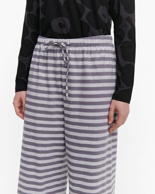 Marimekko Hiljainen Tasaraita Pants Grey