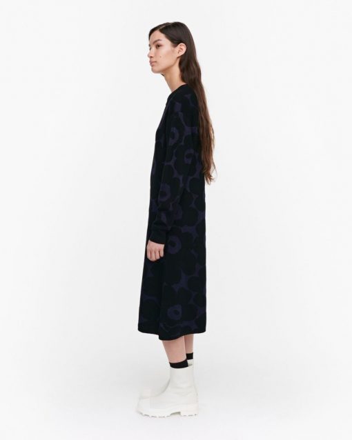 Marimekko Peurankello Pieni Unikko 2 Knit Dress Blue