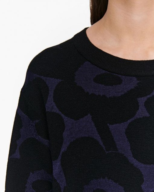 Marimekko Peurankello Pieni Unikko 2 Knit Dress Blue
