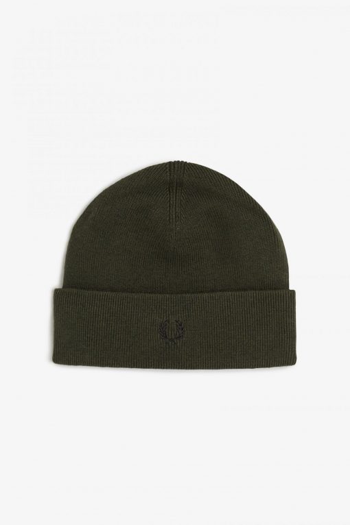 Fred Perry Merino Wool Beanie Hunting Green