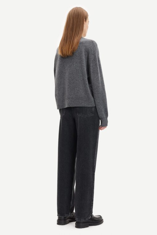 Samsøe Samsøe Amaris Crew Neck Dark Grey Melange