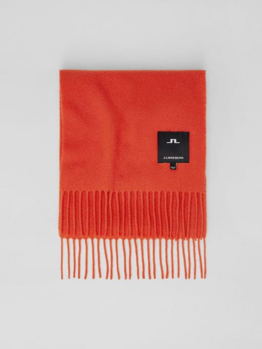 J.Lindeberg Champ Solid Scarf Circle Orange