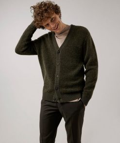 J.Lindeberg Caleb Boucle Cardigan Umber Brown