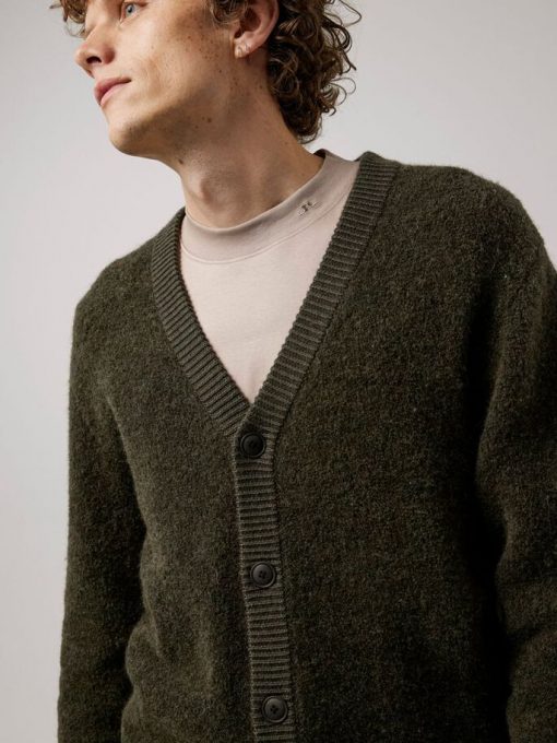 J.Lindeberg Caleb Boucle Cardigan Umber Brown