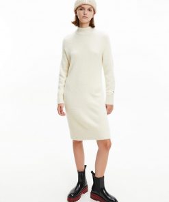 Calvin Klein Fluffy Sweater Dress Muslin