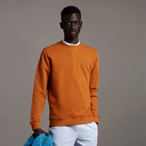Lyle & Scott Crew Neck Sweatshirt Cider Brown