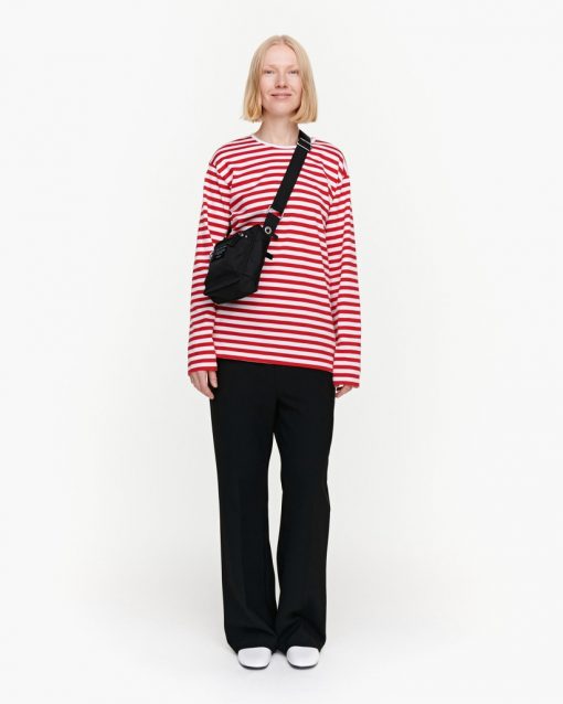 Marimekko Pitkähiha Tasaraita T-Shirt Red