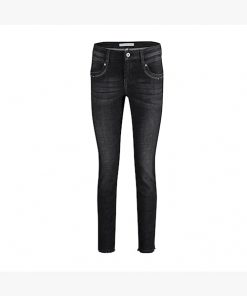 Red Button Sissy Black Denim & Embroidery