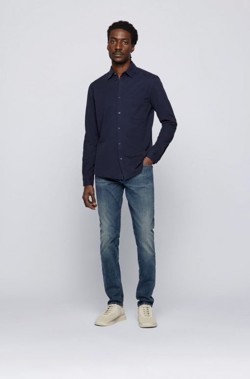Boss Mysoft Shirt Dark Blue