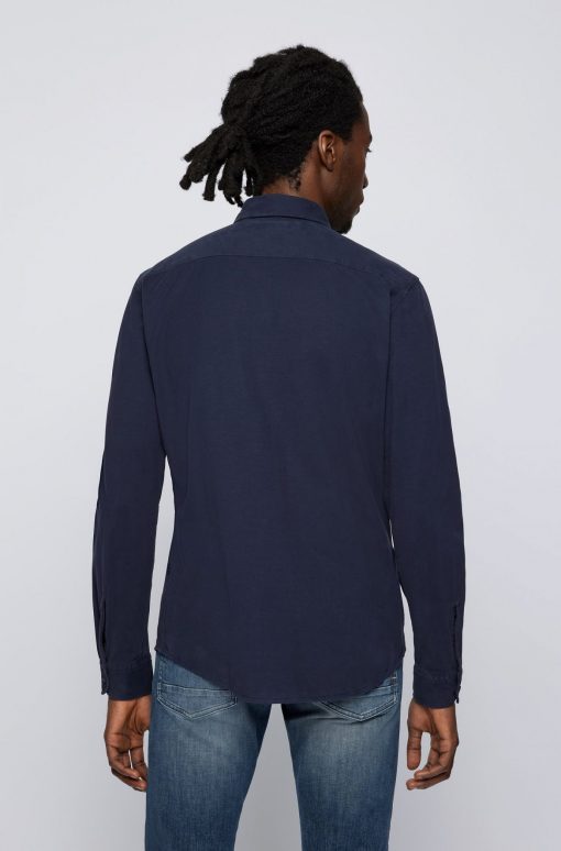 Boss Mysoft Shirt Dark Blue